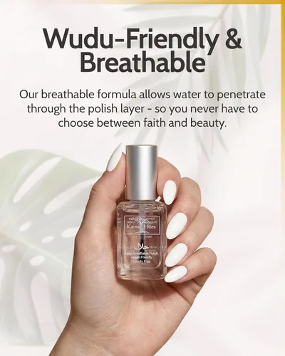 Miniatura 5 de Esmalte de uñas con certificado Halal de Karma - Verdaderamente transpirable, libre de crueldad animal y vegano - Esmalte de uñas permeable al