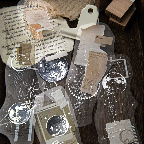 Miniatura 13 de Aromoty Calcomanías de Navidad de lámina dorada de Papá Noel, muñeco de nieve Set (180 piezas con 6 temas) - Calcomanías de resina transparente