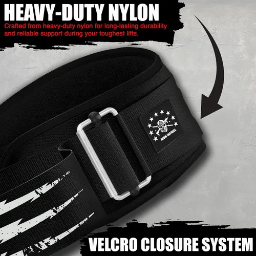 Miniatura 6 de Iron Infidel Cinturón de Levantamiento de Pesas Recon - Cinturón de Gimnasio de 4" de Ancho con Bloqueo Automático para Hombres y Mujeres, Cinturón