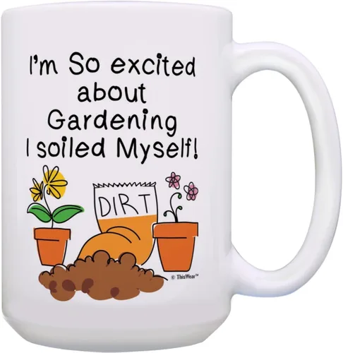 Miniatura 8 de Master Gardener Gifts You're Never Too Old to Play in Dirt - Regalos de jardinería para mujeres, taza de café de 11 onzas, taza de té, color blanco