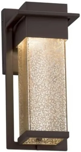 Miniatura 7 de Fusion Pacific - Aplique de pared pequeño LED para exteriores, pantalla de vidrio artesanal en ópalo, acabado negro mate
