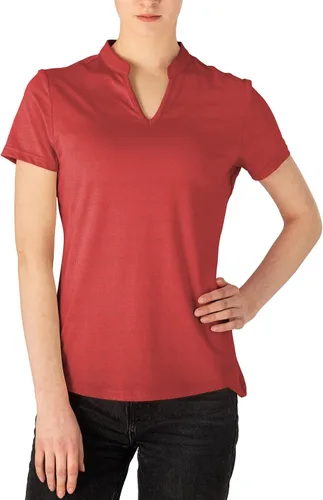 Miniatura 65 de Gopune Polo de golf con cuello en V para mujer, sin cuello, manga corta, ligera, de secado rápido, camisetas de tenis para correr
