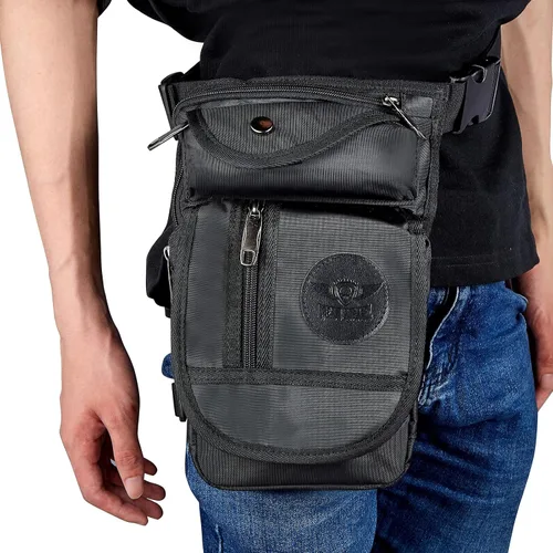 Miniatura 6 de Bolsa de pierna caída, bolsa de muslo para mujeres y hombres, bolsa táctica para piernas, bolsa de muslo, riñonera de muslo para motocicleta, bolsa