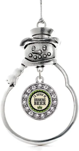 Miniatura 198 de Inspired Silver - Roller Queen - Adorno de Navidad plateado - Adorno circular para árbol de Navidad con circonita cúbica - Decoración colgante