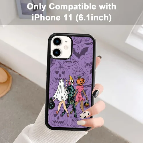 Miniatura 7 de Funda de teléfono de Halloween para mujer, diseño de fantasma, para iPhone 11, TPU a prueba de golpes, funda protectora para iPhone, globo ocular