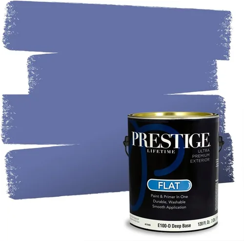 Miniatura 224 de Prestige Paints. - Base y pintura para exteriores en un solo galón, 1 galón. plano, comparable con Sherwin Williams Topsail. SW6799-PCM