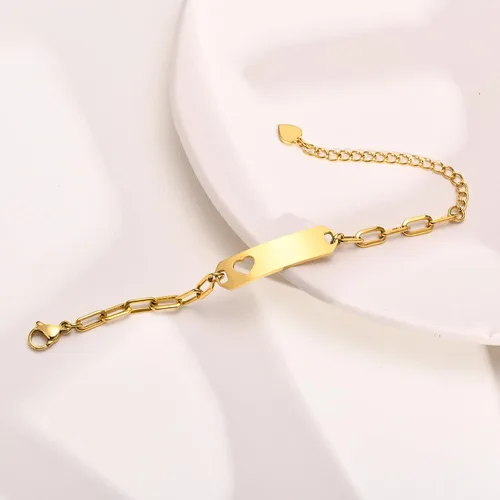 Miniatura 144 de Pulsera de barra para bebé: chapado en oro de 18 quilates, pulsera con placa de identificación personalizada para niños pequeños de mamá, nombre