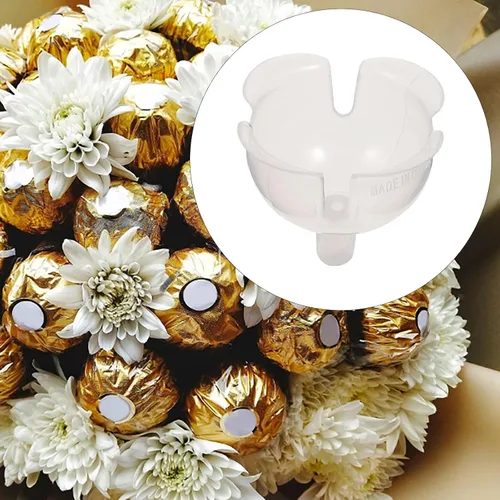 Miniatura 3 de FOMIYES 60 soportes para bolas de chocolate transparente, envoltorios de plástico de trufa de chocolate, base fija para ramo de chocolate
