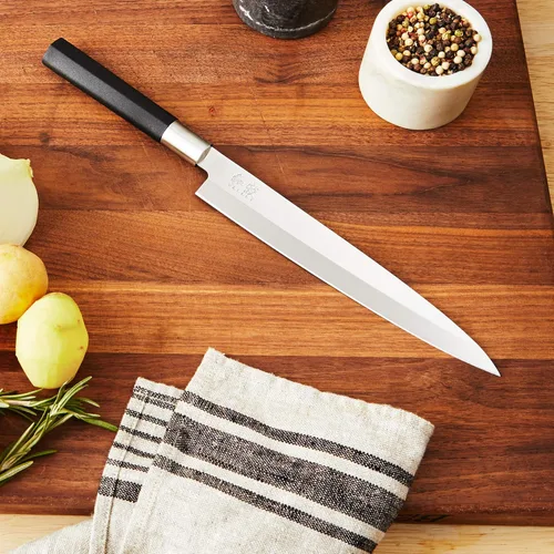 Miniatura 4 de Kai Wasabi Cuchillo Yanagiba negro, 20,7 cm