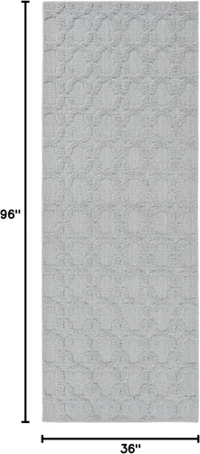 Miniatura 95 de Garland Rug Sparta - Alfombra antideslizante de polipropileno de 2 pies x 12 pies, color negro, ideal para salas de estar y pasillos, elegante