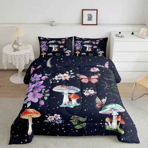 Miniatura 38 de Castle Fairy - Juego de funda de edredón con bandera estadounidense tamaño King, ropa de cama para niñas y adolescentes, funda de edredón con Multi