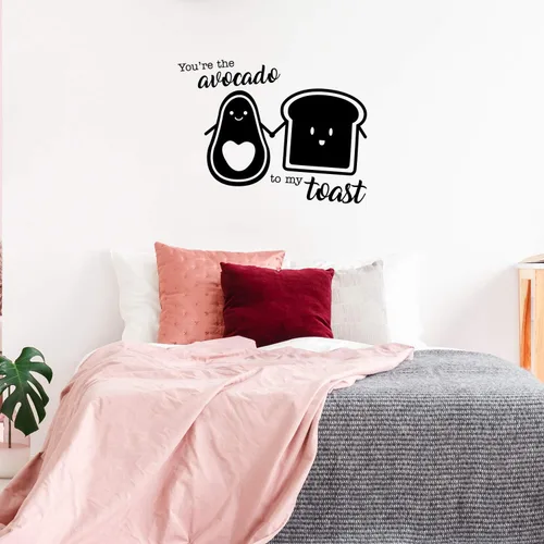 Calcomanía de vinilo para el día de San Valentín – You're The Avocado to My Toast – 21 x 28 pulgadas – Decoración de San Valentín para parejas,