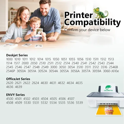 Miniatura 2 de Cartuchos de tinta 61XL remanufacturados para impresoras de tinta HP 61, color negro y color Envy 4500 5530 4501 4502 5535 Officejet 4630 4635
