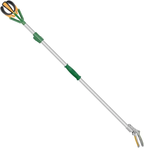 Zenport ZL6146A Cosechadora y recogedora de frutas telescópica de largo alcance, extensión de 6 pies, gris