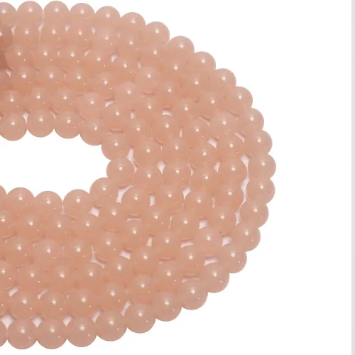 Miniatura 12 de ZH118 - Juego de 600 cuentas de vidrio de 0.394 in, hechas a mano, redondas, lisas, sueltas, cuentas kawaii, a granel para manualidades, joyería