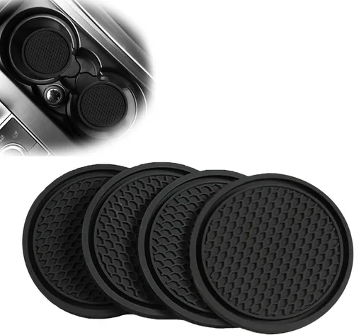 4 piezas de insertos para portavasos de automóvil, 2.75 pulgadas de PVC antideslizante, portavasos de té impermeables de nido de abeja fijos,