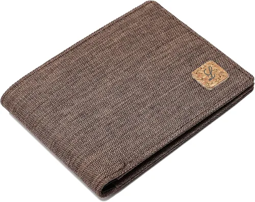 Miniatura 5 de Cartera de tela minimalista con bloqueo RFID plegable