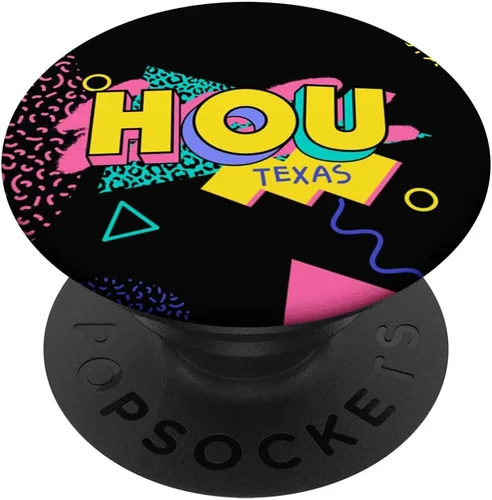 Rad Retro Houston 90s Style HOU Texas 90s Nostalgia PopSockets Swappable PopGrip