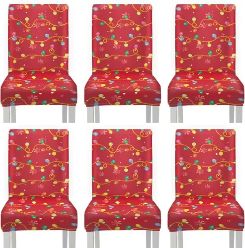 Miniatura 15 de HUGS IDEA Yellow Floral Chair Covers for Dining Room Set of 2 Flowers Kitchen Chair Covers Washable Dining Chairs Slipcovers Cubre Sillas