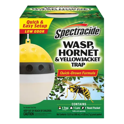 Miniatura 10 de Spectracide Aerosol asesino de avispas y avispones mata avispas, avispones y chaquetas amarillas al contacto y elimina el nido, paquete de 12