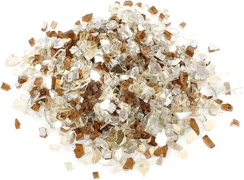 Miniatura 15 de Stanbroil - Vidrio ignífugo mezclado de 10 libras – Cristal de fuego templado reflectante de 1/4 pulgadas mezclado azul aguamarina, platino, cobre