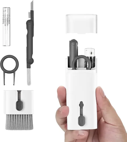 Miniatura 7 de Kit limpiador de electrónica. Cepillo para teclado, herramienta de limpieza de Airpod, limpiador de pantalla de teléfono. para computadoras