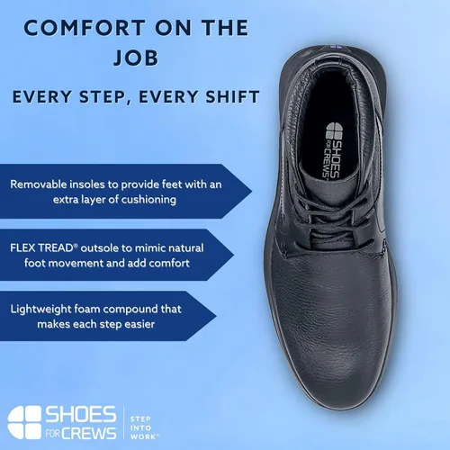 Miniatura 5 de Shoes for Crews Holden, Tenis de trabajo antideslizantes para hombre