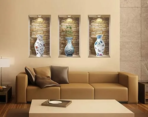 Miniatura 3 de NR1 - Juego de calcomanías de pared 3D, decoración de pared 3D, calcomanías de pared para sala de estar, calcomanías de pared para dormitorio