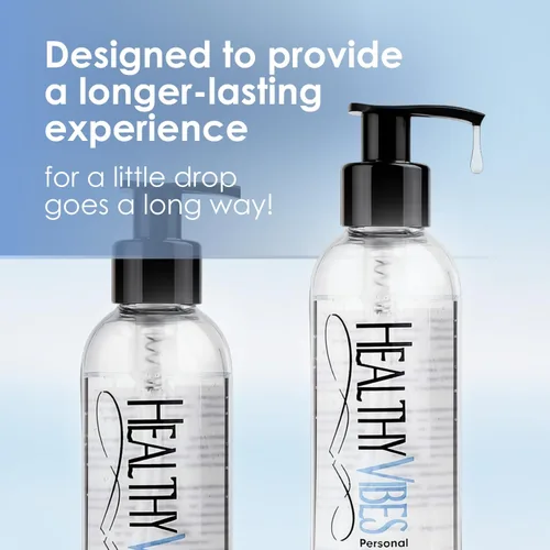 Miniatura 3 de Lubricante personal íntimo abase de agua Healthy Vibes, lubricante anal y crema hidratante libre de parabenos, 16 onza, Transparente, 1