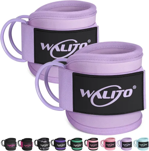 Miniatura 13 de WALITO Correas de tobillo de gimnasio para máquinas de cable, mujeres y hombres, puños de tobillo con retroceso de glúteos, accesorios de máquina