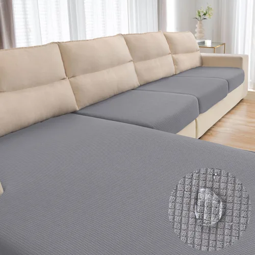 Miniatura 17 de Funda repelente al agua para cojín de sillón, funda elástica para respaldo individual de sofá seccional, funda para sofá en forma de L para mascotas