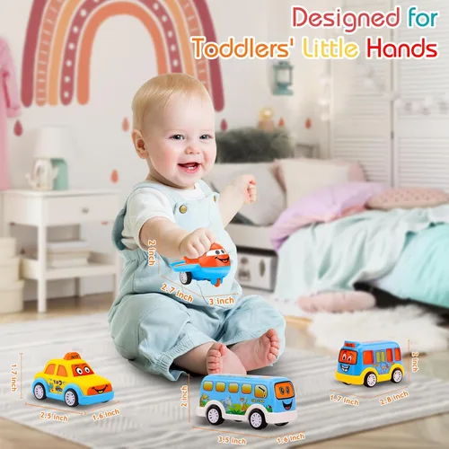 Miniatura 2 de Nicmore Camión transportador de juguetes para niños pequeños: juguete de transporte para niños de 1, 2, 3, 4 años, 18 meses, 5 en 1, regalo