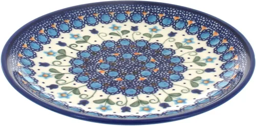 Miniatura 9 de Platos de postre amarillos Alyssa de cerámica polaca de Blue Rose - Diámetro de 7.5" - Hermoso plato para pastel, aperitivos o bocadillos