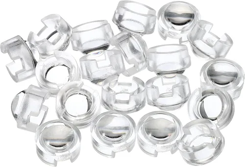 Miniatura 9 de PATIKIL Lente convexa LED de 0.512 in, paquete de 20 lentes de condensador óptico convexo de ángulo de haz de 15 grados para cámaras infrarrojas