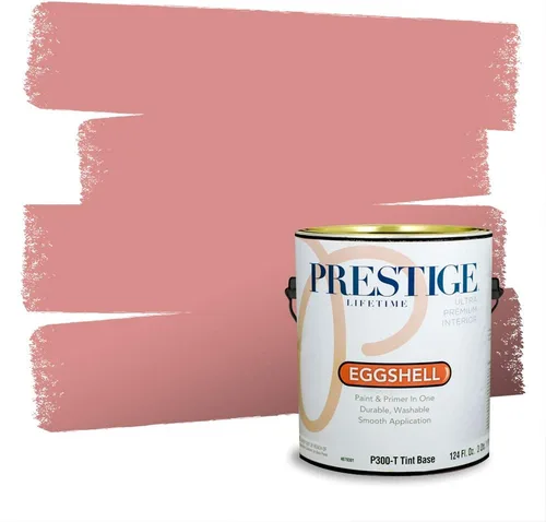 Miniatura 143 de Prestige Paints Pintura exterior e imprimación en uno, 1 galón, plano, coincidencia comparable de Valspar* Amber Rose*
