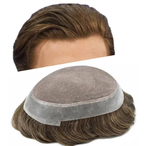 Miniatura 99 de Tupé para hombres, piezas de cabello humano real, sistema de unidades de cabello natural, línea capilar natural, pieza de repuesto para hombres