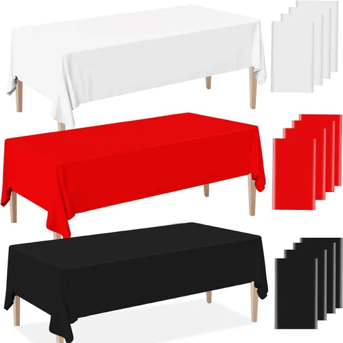 Miniatura 27 de 2 manteles de bienvenida de regreso a clases, 54 x 108 pulgadas, desechables, de plástico, impermeable, decoración para fiesta del primer día