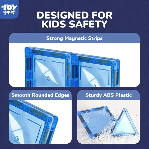 Miniatura 6 de TOY Life Azulejos Magnéticos para Niños de 4-8 Años, Juguetes Magnéticos para Niños Pequeños de 3+, Juguete de Construcción con Azulejos Magnéticos