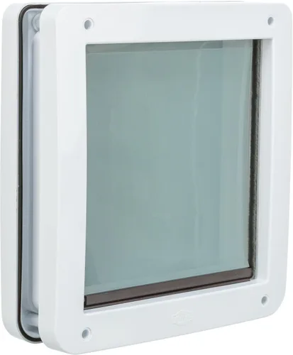 Puerta de bloqueo de 2 sentidos para perros Trixie Pet Products , Blanco