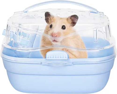 Miniatura 4 de KAMEIOU Jaula portátil de viaje para animales pequeños, hámster, erizo, conejillo de indias, para hámsters, erizos, hurones, conejillos de indias