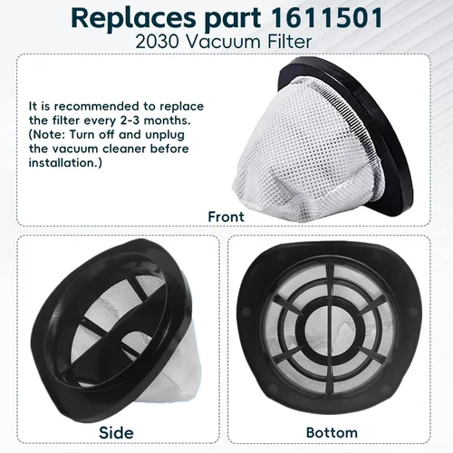 Miniatura 4 de Filtros de vacío Bissell de repuesto (paquete de 4) + filtros de espuma (paquete de 4) - Compatible con la serie 2030