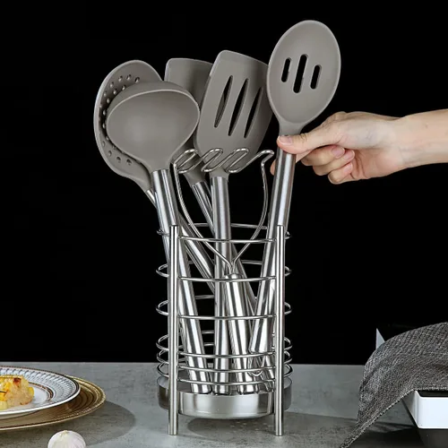Miniatura 6 de Berglander Juego de utensilios de cocina de silicona antiadherente de 38 piezas, juego de herramientas de cocina, soporte para utensilios de acero