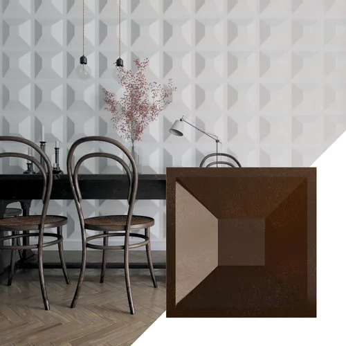 Miniatura 8 de Ekena Millwork 11 7/8 pulgadas de ancho x 11 7/8 pulgadas de alto, Diane EnduraWall Panel decorativo de pared 3D, rosa champán