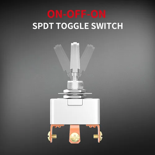 Miniatura 5 de DaierTek Interruptor de palanca de 3 posiciones ON-OFF-ON, 50 amperios, 12 V, resistente, 3 vías, SPDT, 3 pines, 12 voltios, para automóvil