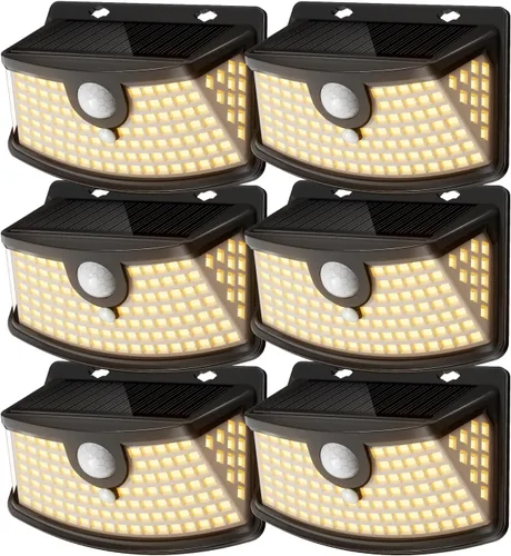 Miniatura 11 de Aootek Luces solares con sensor de movimiento, 120 luces LED con reflector de luces, gran angular de 270°, impermeable IP65, luces de paso