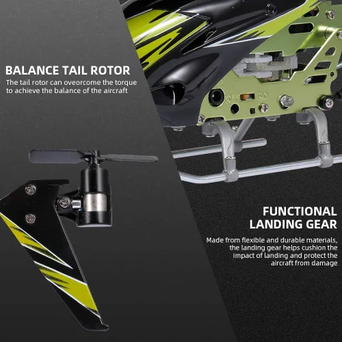Miniatura 5 de GoolRC Helicóptero a control remoto con giroscopio y luz, S929-A 3.5 canales Mini helicóptero para principiantes (verde)
