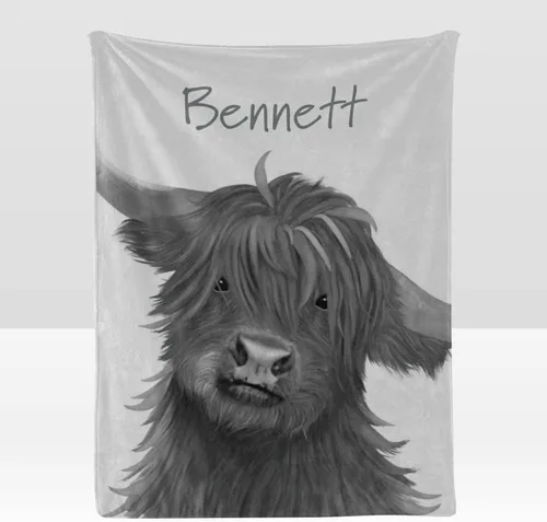 XOZOTY Manta de bebé gris divertida personalizada con nombre, manta de forro polar personalizada para niños y niñas, tapiz de cumpleaños de 30 x 40