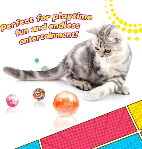 Miniatura 4 de 2CHILL Hi Bounce - Pelotas pequeñas con rebote para niños, estilos surtidos (2 paquetes, 18 bolas en total) – Pelotas de goma coloridas de 1-1.75