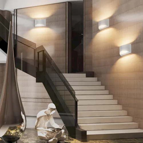 Miniatura 5 de Aipsun Aplique de pared de aluminio moderno LED para interiores, luces de pared interiores, 1 paquete, lámpara de montaje en pared con cable, luz