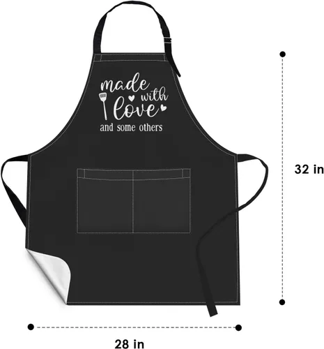 Miniatura 2 de Britimes Lindos delantales para mujer, para el hogar, cocina, hornear, jardinería, 25 delantales con babero, regalos divertidos